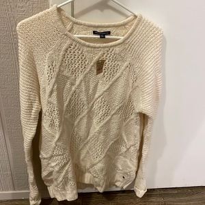 American Eagle Small Cream Knit Sweater